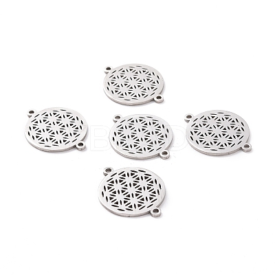 Non-Tarnish 201 Stainless Steel Sacred Geometry Links STAS-S105-JN900-1