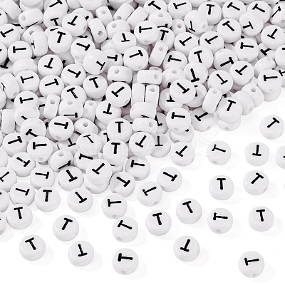 500Pcs Acrylic Beads SACR-TA0001-55T-1