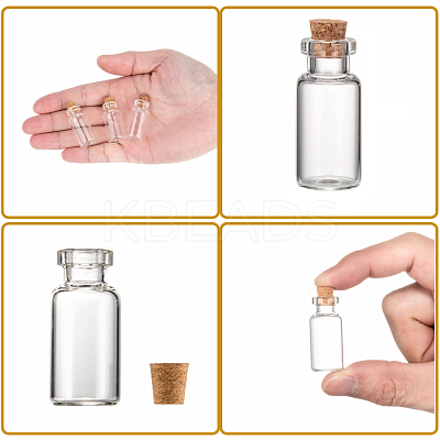 Glass Jar Glass Bottles AJEW-H004-3-1