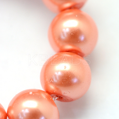 Baking Paint Pearlized Glass Pearl Round Bead Strands X-HY-Q003-6mm-77-1