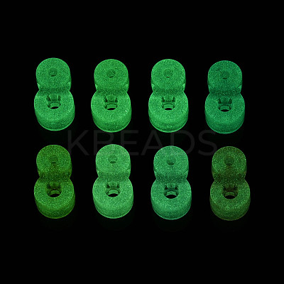 Luminous Frosted Transparent Acrylic Beads TACR-T029-21I-1
