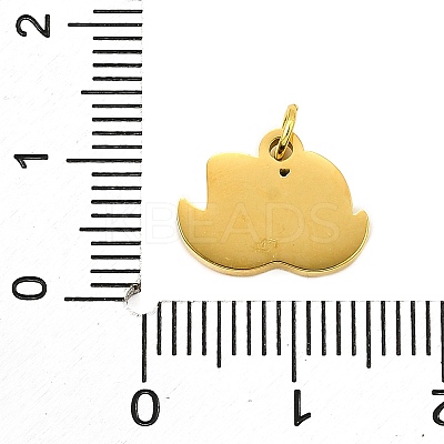 304 Stainless Steel Enamel Charms STAS-M121-11D-G-1