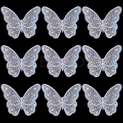 Butterfly Polyester Embroidery Ornament Accessories PATC-WH0008-23-1