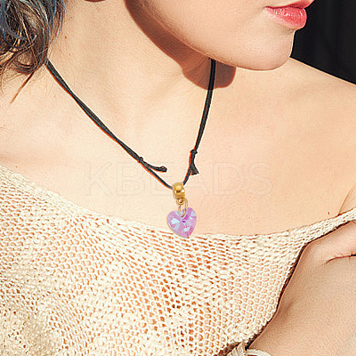 30Pcs 6 Color Glass Pendant PALLOY-GO00009-1