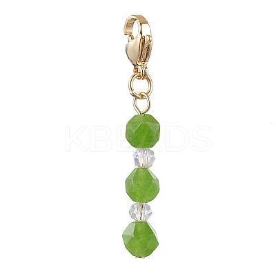 7Pcs 7 Styles Natural Gemstone Pendant Decorations HJEW-JM02039-1