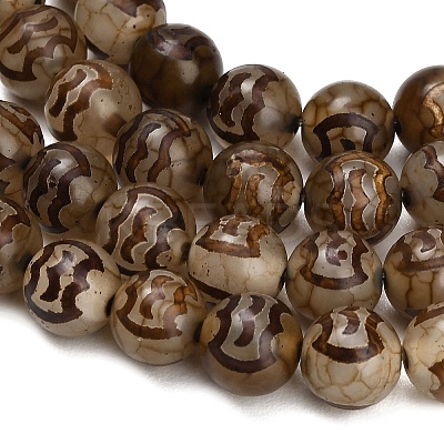 Tibetan Style dZi Beads Strands GG-CBA4812-B04-10MM-1