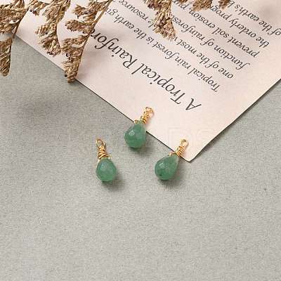 Wire Wrapped Faceted Natural & Synthetic Mixed Stone Pendants PALLOY-JF00541-1