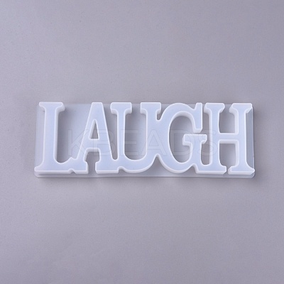DIY Word Laugh Silicone Molds DIY-K017-05-1