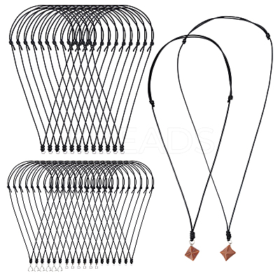 DIY Adjustable Waxed Cord Pendant Necklaces & Adjustable Waxed Polyester Cord Bracelet Making Sets NJEW-NB0001-26-1