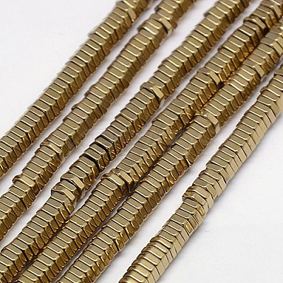 Electroplate Non-magnetic Synthetic Hematite Beads Strands G-J165-3mm-05-1