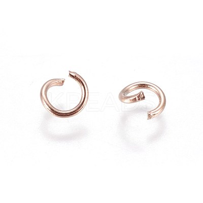 PVD Vacuum Plating 304 Stainless Steel Open Jump Rings STAS-L216-07C-RG-1