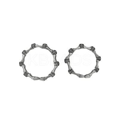 Non-Tarnish Stainless Steel Skull Link Chain Bracelet for Men WG46316-02-1