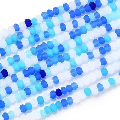 Faceted Glass Beads Strands X-GLAA-F106-B-F07-1