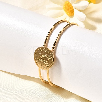 Mother's Day 201 Stainless Steel Bangles LS-BJEW-R014-03G-1