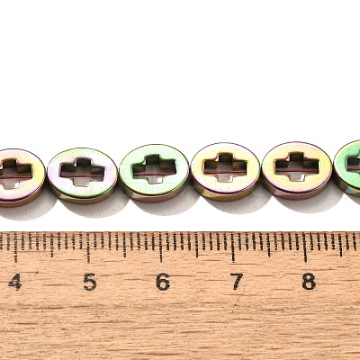 Electroplated Synthetic Non-magnetic Hematite Beads Strands G-L613-Z01-02J-1
