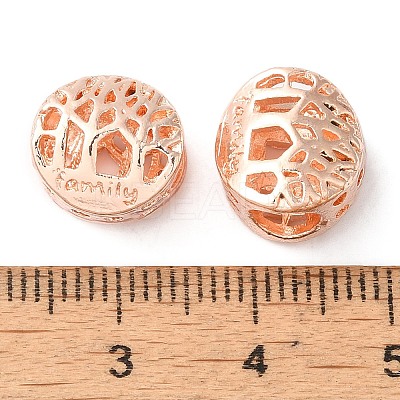 Rack Plating Alloy European Beads PALLOY-S189-08RG-1