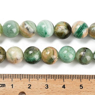Natural Green Line Jasper Beads Strands G-B128-A03-04-1