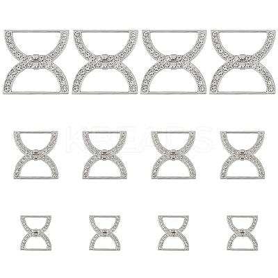 12Pcs 3 Styles Alloy Rhinestone Underwear Strap Adjustment Buckles FIND-WR0010-52-1
