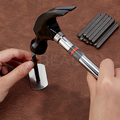 35Pcs 2 Styles Steel Craft Punch Stamps TOOL-ME0001-05-1