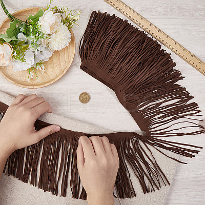 1Pc Suede Fabric Tassels Ribbon OCOR-GF0005-60B-04-1