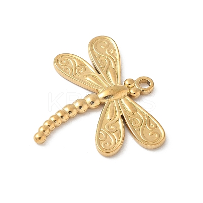 304 Stainless Steel Dragonfly Pendants STAS-S186-08C-G-1