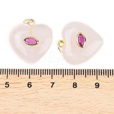 Natural Rose Quartz Pendants X-G-Z134-04C-1