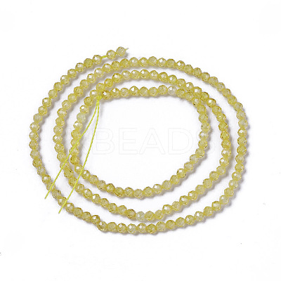 Cubic Zirconia Beads Strands G-F596-48C-3mm-1