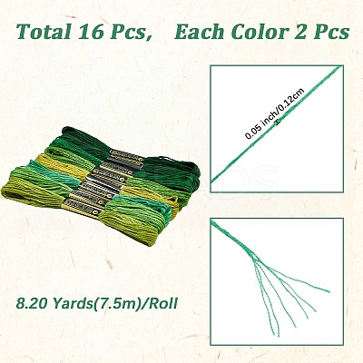 2 Bags 6-Ply Cotton Embroidery Floss DIY-DJ0005-18B-1