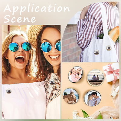 10 Sets Sublimation Blank Brooch Pins FIND-SP0004-08A-1