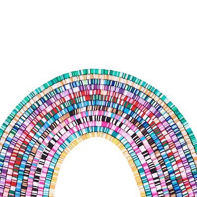 13 Strands 13 Colors Handmade Polymer Clay Beads Strands CLAY-SZ0001-18-1