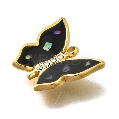304 Stainless Steel Enamel Charms LS-STAS-Q347-10B-G-1