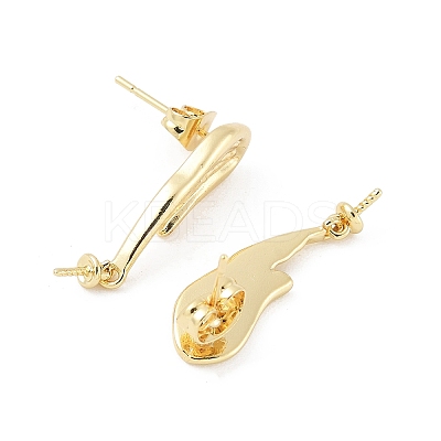Brass Stud Earring Findings LS-KK-M326-19G-1