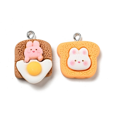 Opaque Resin Pendants RESI-G043-C02-1