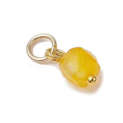 6Pcs 6 Colors Natural Quartz & Grey Agate & Banded Agate & Green Onyx Agate Faceted Cube Charms PALLOY-JF04798-02-1