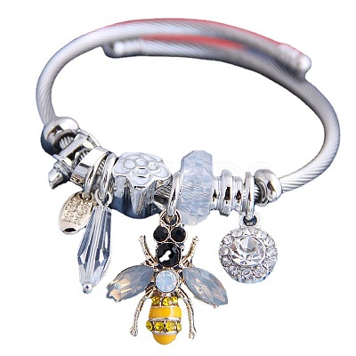 Adjustable Stainless Steel European Bangles FS-WGCF4A6-01-1