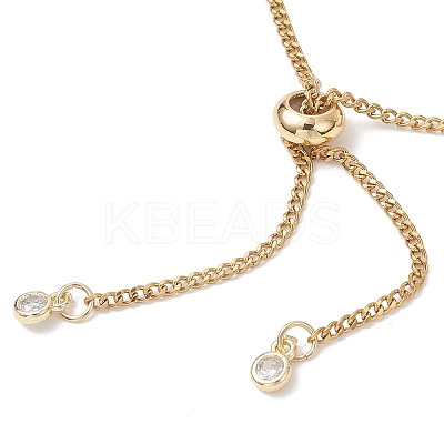 304 Stainless Steel Curb Chain Slider Bracelet Making AJEW-JB01524-01-1