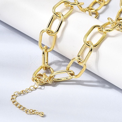 Brass Cable Chain Necklaces for Women NJEW-B157-09G-1