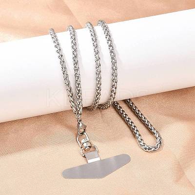304 Stainless Steel Universal Phone Tether Tabs NJEW-D342-01P-1