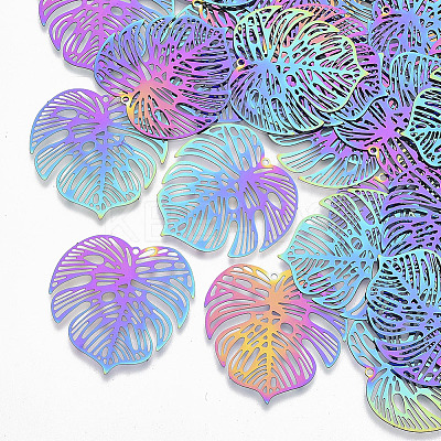 Ion Plating(IP) 201 Stainless Steel Filigree Pendants LS-STAS-R102-21-1