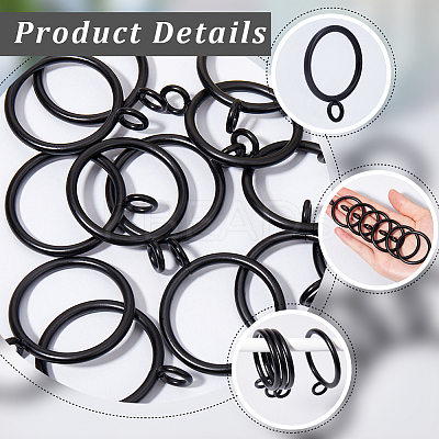 30Pcs Iron Curtain Rings with Eyelet IFIN-SP0001-16A-1