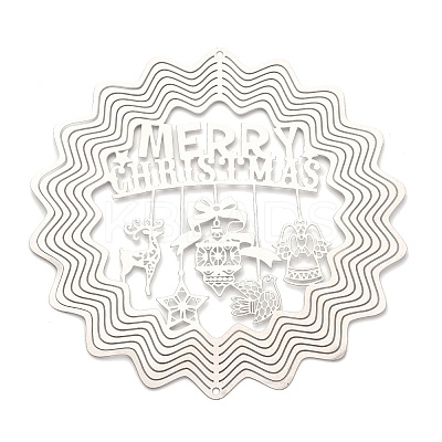 Word Merry Christmas 201 Stainless Steel Connector Charms/Links STAS-D386-04B-P-1