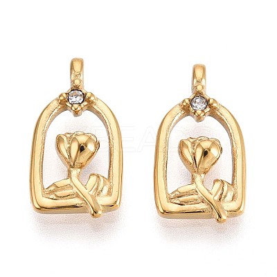 304 Stainless Steel Pendants STAS-N109-195G-1