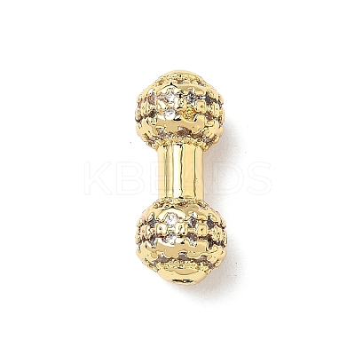Brass Micro Pave Cubic Zirconia Beads KK-Q068-53G-1