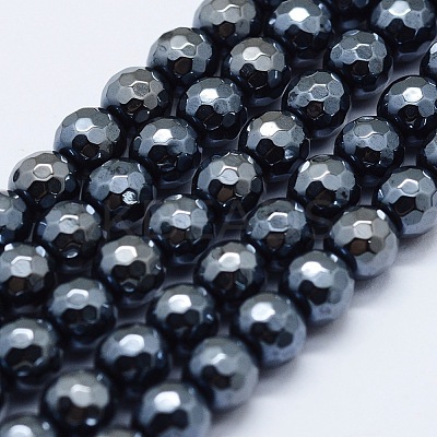 Electroplated Natural Agate Beads Strands G-G749-01E-8mm-1