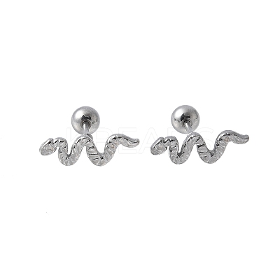304 Stainless Steel Stud Earrings for Women LS-EJEW-E603-02P-1