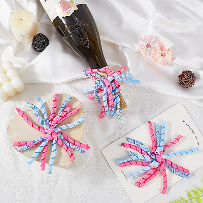 8Pcs Cloth Curly Ribbon Bows AJEW-SP0001-48I-1