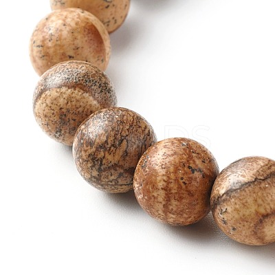 Natural Mixed Stone Round Beads Stretch Bracelets BJEW-JB06637-1