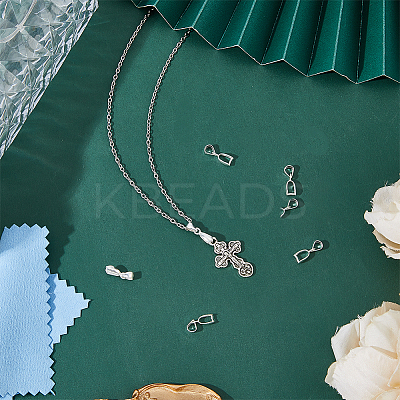 6Pcs 925 Sterling Silver Pendant Bails STER-DC0001-36-1