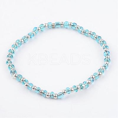Glass Seed Beads Stretch Bracelets BJEW-JB02498-1