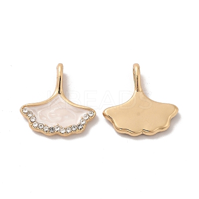 Rack Plating Alloy Rhinestone Pendant ENAM-O050-01G-04-1